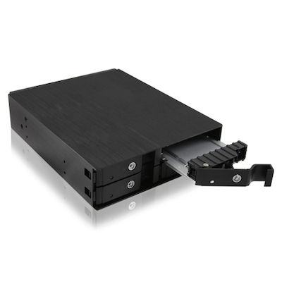 RaidSonic Icy Box IB-2240SSK Πλαίσιο Για Σκληρούς Δίσκους Backplane IcyBox 4x2,5" SATA/SAS HDD/SSD to 5,25" bay Μαύρο (20316)