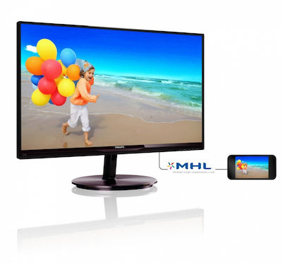 Philips 224E5QDAB IPS Monitor 21.5" FHD 1920x1080 με Χρόνο Απόκρισης 5ms GTG