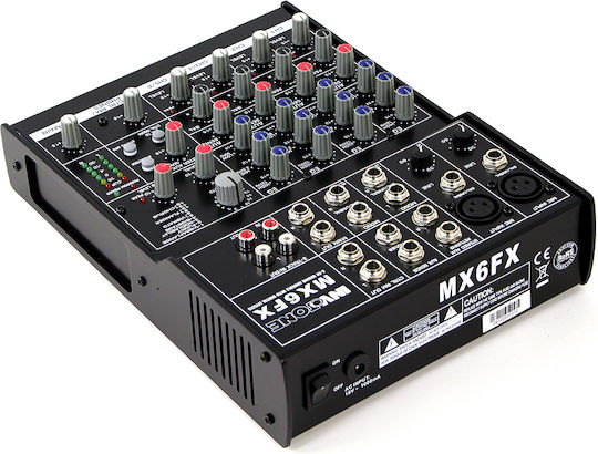 Invotone MX6FX MX6FX Αναλογική Κονσόλα 6.0 Καναλιών με Phantom Power & 2 Εισόδους XLR