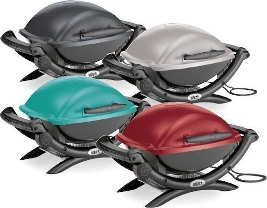 Weber Q1400 Tabletop Electric Grill Aluminium Grill 2200W with Lid and Adjustable Thermostat 43cmx32cmcm