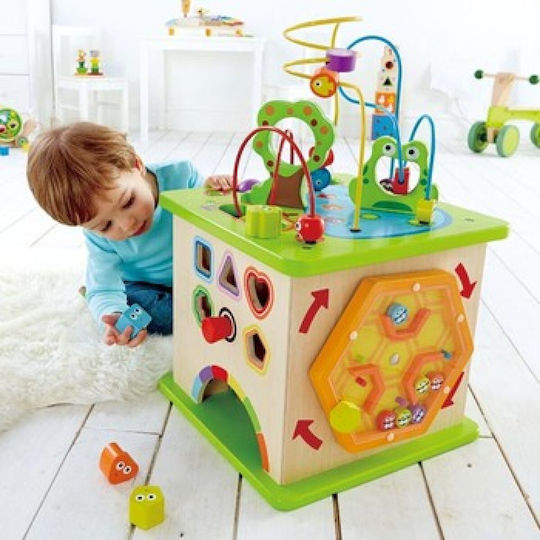 Hape Activity Cube Country Critters Play Cube made of Wood with Sounds for 12++ Months