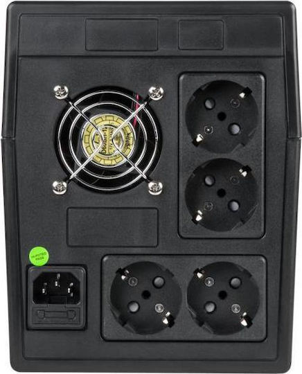 Quer KOM0554 UPS Außerbetrieblich 1500VA 900W mit 4 Schuko Steckdosen