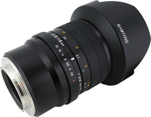 Samyang Voller Rahmen Kameraobjektiv 14mm f/2.8 IF ED UMC Aspherical Weitwinkel für Sony E Mount Black