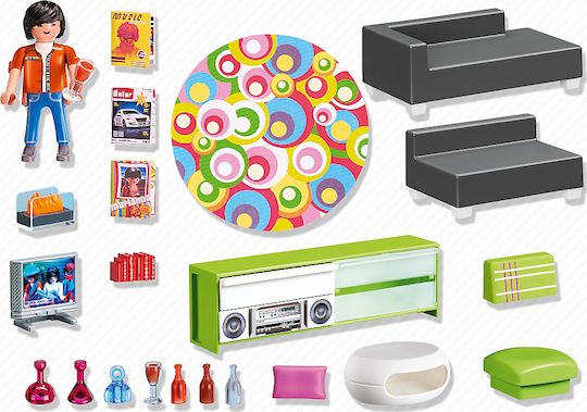 Playmobil Stadtleben Modernes Wohnzimmer für 4-10 Jahre