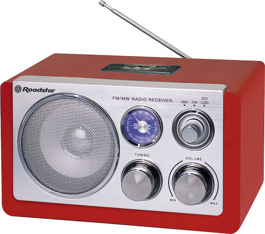 Roadstar HRA‐1325US Retro Επιτραπέζιο Ραδιόφωνο με USB Μαύρο