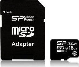 Silicon Power Elite microSDHC 16GB Clasa 10 U1 UHS-I cu adaptor