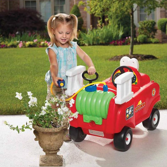 Little Tikes Spray & Rescue Fire Truck Lauflernhilfe Auto Ride On für 12++ Monate 616129 Rot