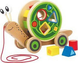 Hape Παιχνίδι Ταξινόμησης Σχημάτων Συρόμενο Σαλιγκάρι από Ξύλο για 12+ Μηνών