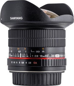 Samyang Full Frame Φωτογραφικός Φακός 12mm f/2.8 ED AS NCS (AE) Fisheye για Nikon F Mount Μαύρος