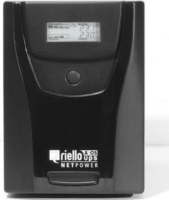 Riello NPW 2000 UPS Line-Interactive 2000VA 1200W with 6 IEC Power Plugs