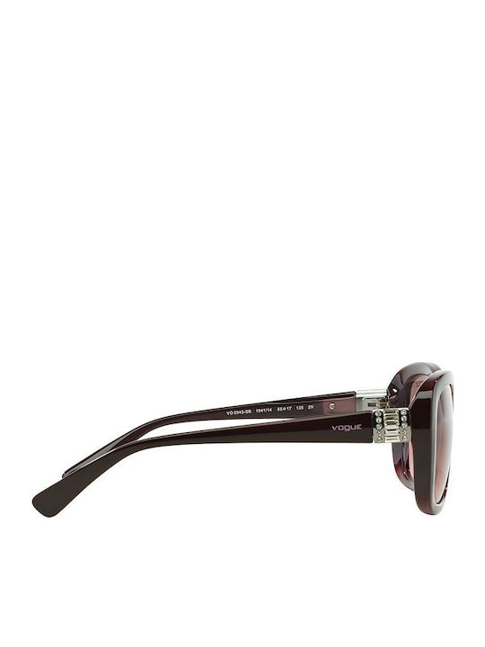 Vogue Women's Sunglasses with Burgundy Plastic Frame and Brown Gradient Lens VO2943SB 1941/14