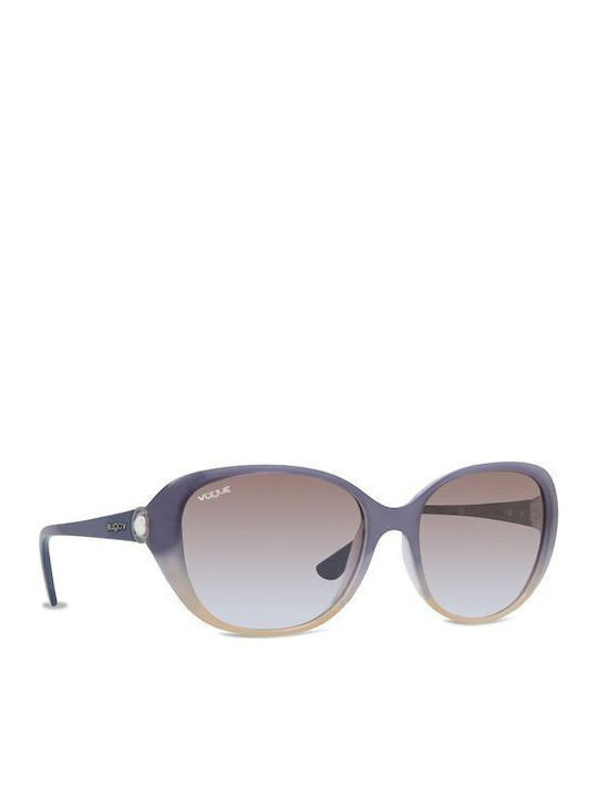 Vogue Women's Sunglasses with Blue Horn-Rimmed Frame and Green Gradient Lens VO2771SH 2044/48