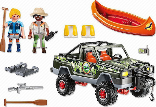 Playmobil Wild Life Vehicul cu Canoe pentru 4-10 ani