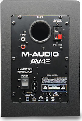 M-Audio AV-42 Самоусилващи се тонколони Студио Монитор 2 Брой шофьори 40W (Двойка) Черен