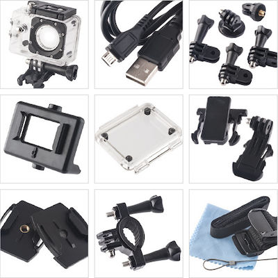 Forever SC-200 Action Camera Full HD (1080p) Υποβρύχια (με Θήκη) Μαύρη