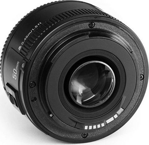 Yongnuo Full Frame Camera Lens YN 50mm f/1.8 Fixed for Canon EF Mount Black