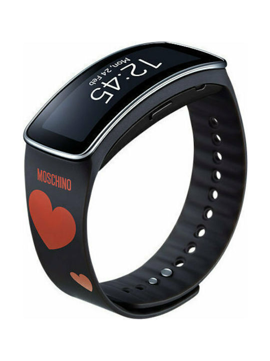 Samsung Moschino Heart Λουράκι Μαύρο (Galaxy Fit)