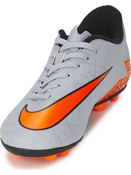 HyperVenom Phade FG Παιδικά Ποδοσφαιρικά Παπούτσια με Τάπες Γκρι