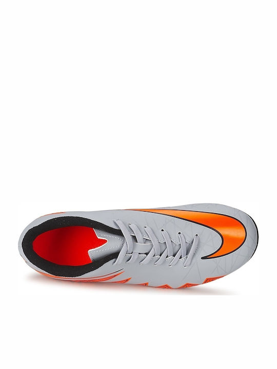 HyperVenom Phade FG Παιδικά Ποδοσφαιρικά Παπούτσια με Τάπες Γκρι