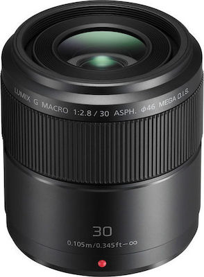 Panasonic Crop Camera Lens Lumix G 30mm f/2.8 ASPH Mega O.I.S. Standard / Macro for Micro Four Thirds (MFT) Mount Black