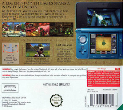 The Legend of Zelda Ocarina of Time 3D 3DS Game