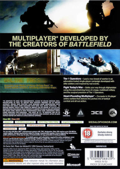 Medal of Honor Xbox 360 Game
