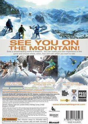 Shaun White Snowboarding Xbox 360 Game