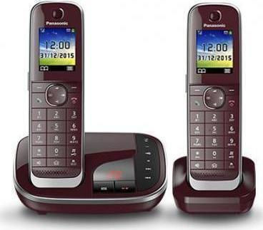 Panasonic KX-TGJ322 Cordless Phone (2-Pack) with Speaker Black