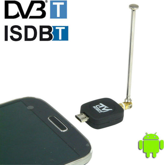 EzTV Mini T1000 Телевизионен тунер за използване с Смартфон/таблет с цифров тунер DVB-T и връзка micro USB