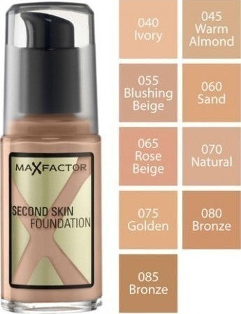 Max Factor Second Skin Liquid Foundation 85 Caramel 30ml