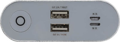 Rivacase Rivapower VA1015 15000mAh με 2 Θύρες USB-A Ασημί
