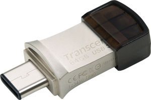 Transcend JetFlash 890 64GB USB 3.1 Stick with connection USB-A & USB-C Black