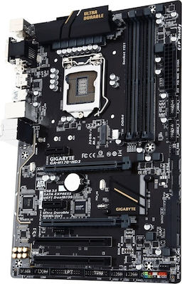 Gigabyte H170-HD3 (rev. 1.0) ATX Дънна платка с Intel 1151 Гнездо