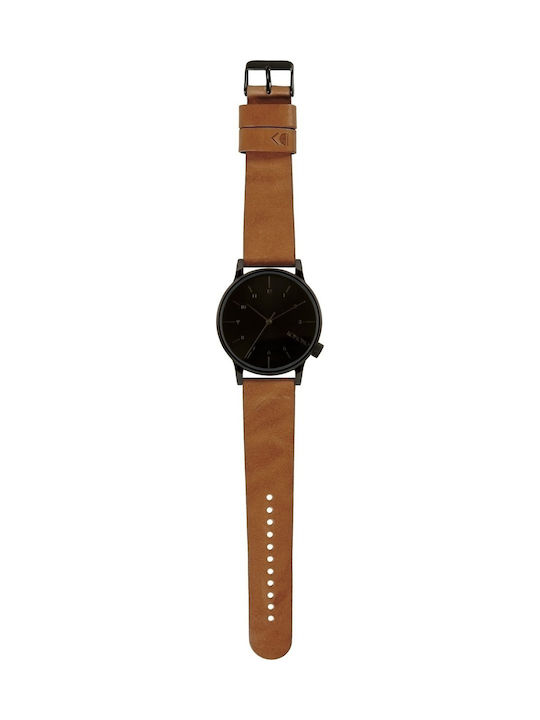 Komono Winston Regal Men's Watch 41mm Battery with Brown Leather Strap