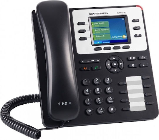 Grandstream GXP2130 v2 Ενσύρματο Τηλέφωνο IP 3 γραμμών Μαύρο