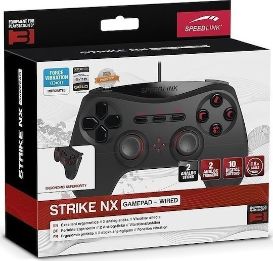 SpeedLink Strike NX Ενσύρματο Gamepad για PS3 Μαύρο