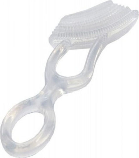 Jack n' Jill Silicon Tooth & Gum Brush Βρεφική Οδοντόβουρτσα Δακτύλου για 2+ Χρονών Διάφανη