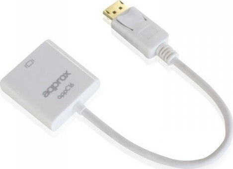 Approx APPC16 Μετατροπέας DisplayPort male σε HDMI female Λευκό 1τμχ
