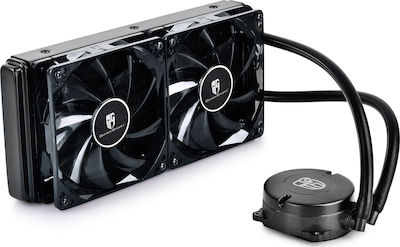 Deepcool Maelstrom 240T Blue Υδρόψυξη Επεξεργαστή Διπλού Ανεμιστήρα 120mm για Socket 115x με Μπλε Φωτισμό