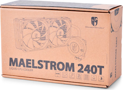 Deepcool Maelstrom 240T Blue Υδρόψυξη Επεξεργαστή Διπλού Ανεμιστήρα 120mm για Socket 115x με Μπλε Φωτισμό