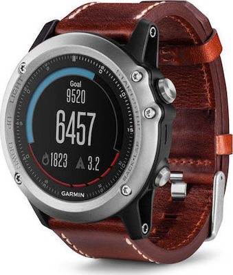 Garmin Fenix 3 Sapphire (Silver Leather Band Performer Bundle)