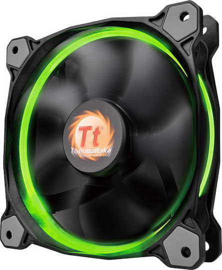 Thermaltake Riing 12 LED Case Fan 120mm 1500rpm 40.6cfm with RGB Lighting and 4-Pin PWM Connection