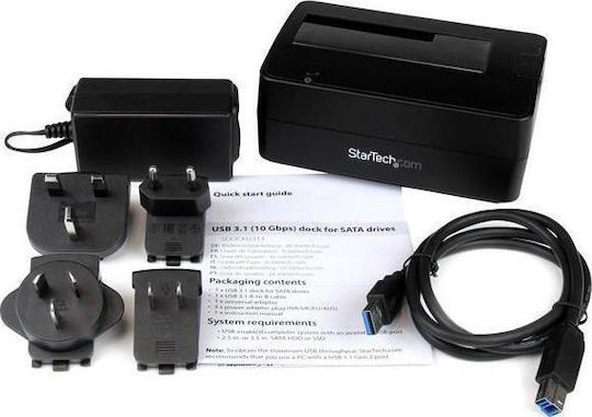 StarTech SDOCKU313 Hard Drive Docking Station SATA 2.5" / 3.5" with Connection USB 3.1 (SDOCKU313)