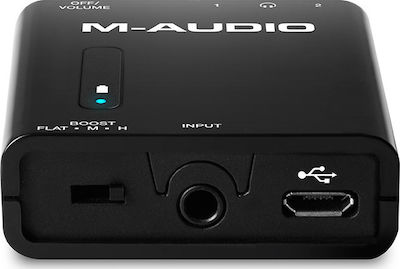 M-Audio Bass Traveller Преносим Цифров Усилвател за слушалки 2 Канала с вграден DAC, USB и Jack 3.5mm