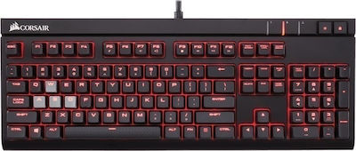 Corsair Strafe Mechanical Cherry Mx Гейминг Клавиатура с Cherry MX Red суичове и Подсветени клавиши Черен