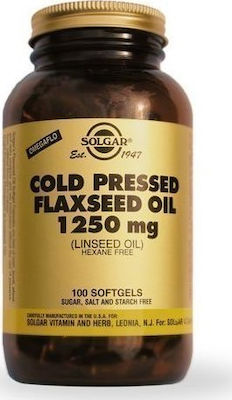 Solgar Flaxseed Oil (Linseed Oil) 1250mg 100 softgels