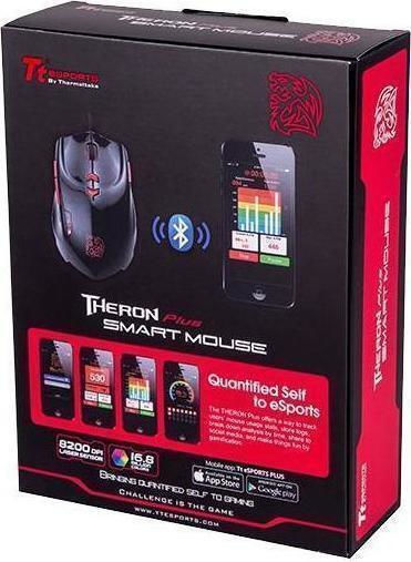 Thermaltake THERON Plus Smart RGB Laser Gaming Gaming Maus 8200 DPI Schwarz