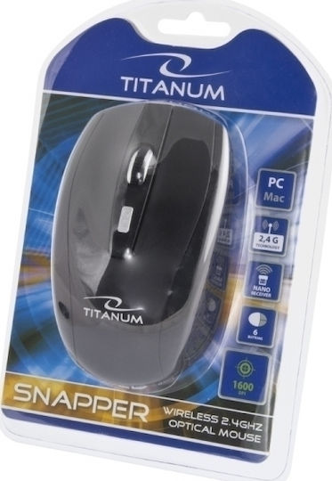Esperanza Titanum Snapper 6D Ασύρματο Ποντίκι Μαύρο