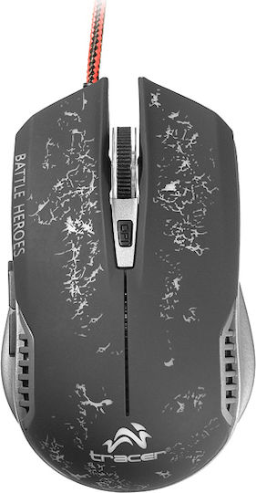 Tracer Battle Heroes Gunner RGB Gaming Gaming Maus Schwarz