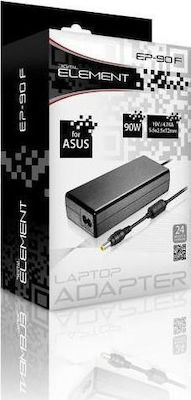 Element Φορτιστής Laptop 90W 19V 4.74A για Asus με Αποσπώμενο Καλώδιο Τροφοδοσίας